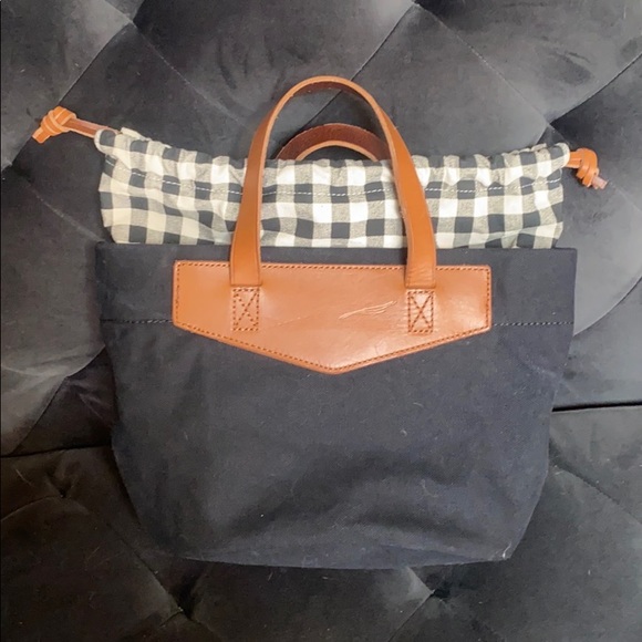 Madewell canvas gingham tote ๐ EUC - Picture 6 of 6